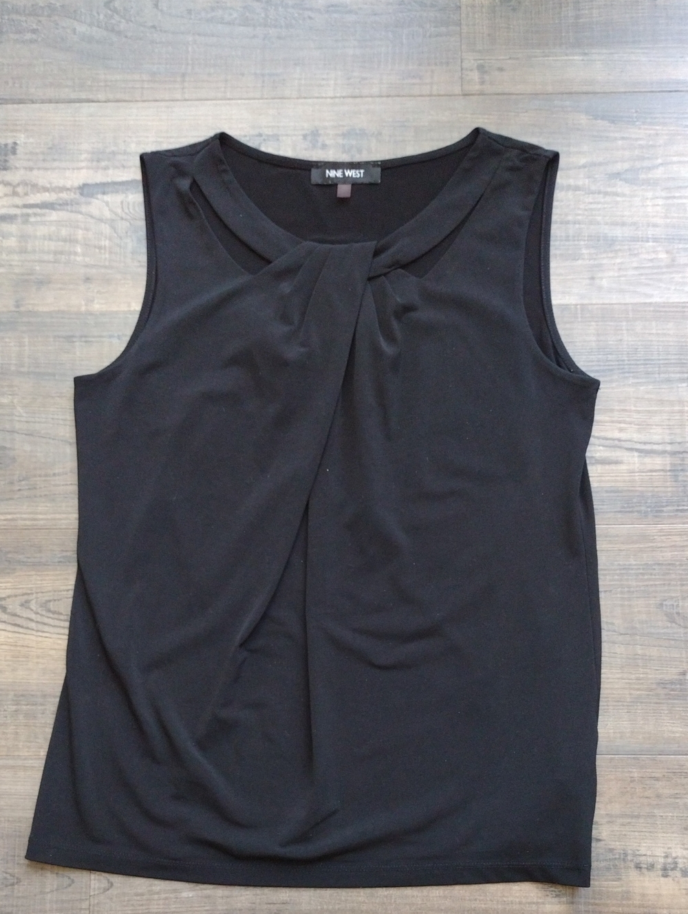 Nine West Black Sleeveless Knot-Detail Camisole